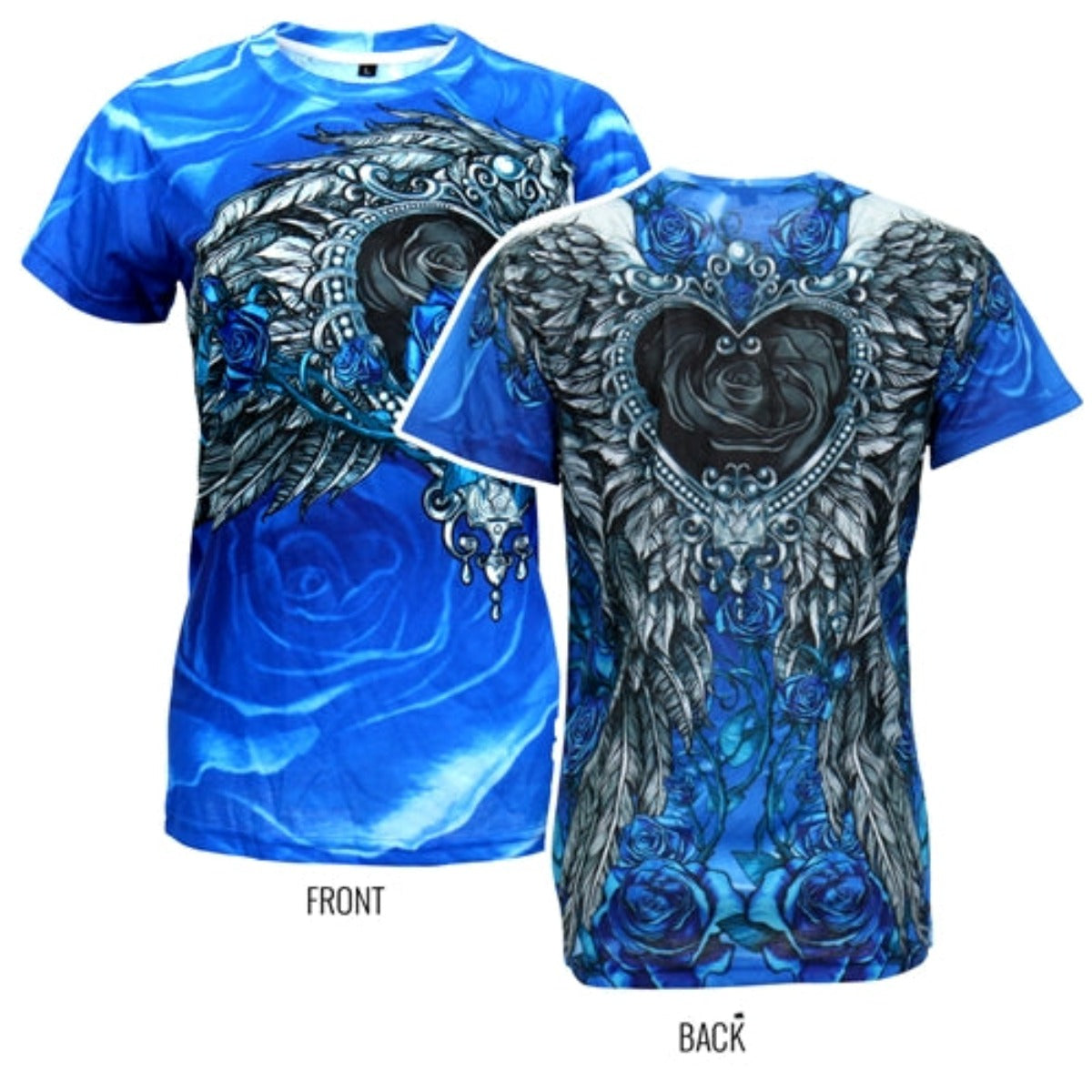 Hot Leathers Ladies Angel Roses Sublimation T-Shirt