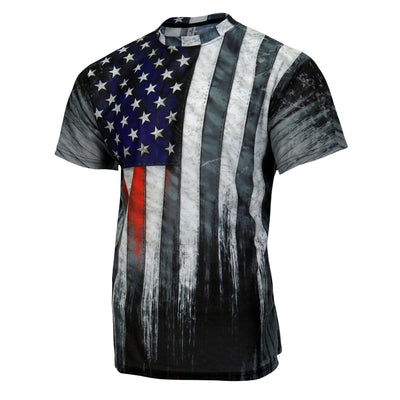 Hot Leathers Men's American Flag Sublimation T-Shirt