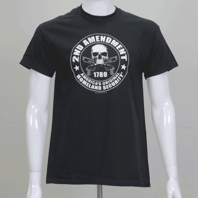 Hot Leathers Men's 2nd Amendment America's Original Homeland Security™ T-Shirt, Black - American Legend Rider