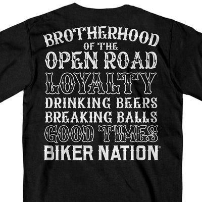 Hot Leathers Men's Open Road T-Shirt, Black - American Legend Rider