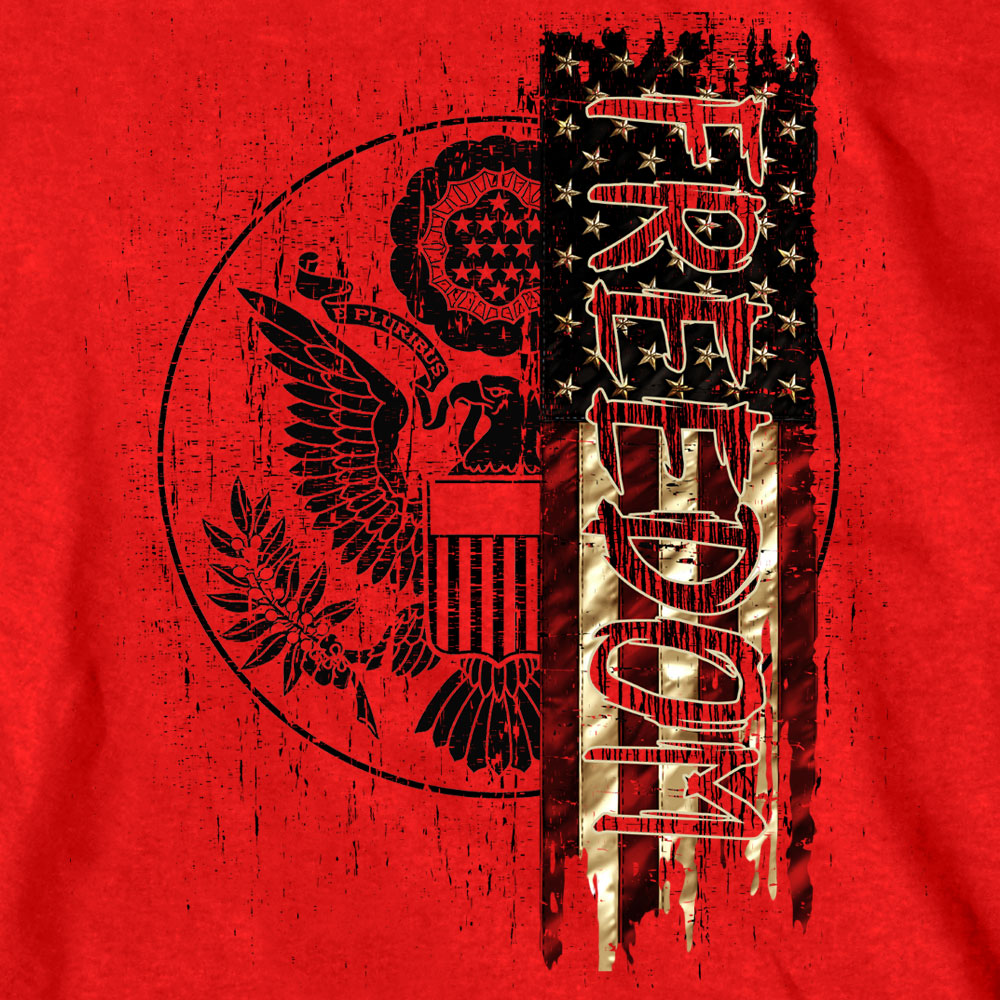 Hot Leathers 1776 Freedom Flag Jumbo Print Men's T Shirt