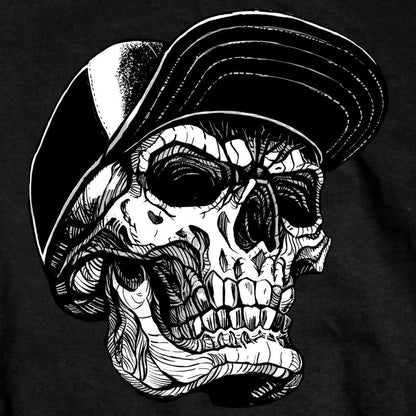 Hot Leathers Men's Snapback Skull T-Shirt, Black - American Legend Rider