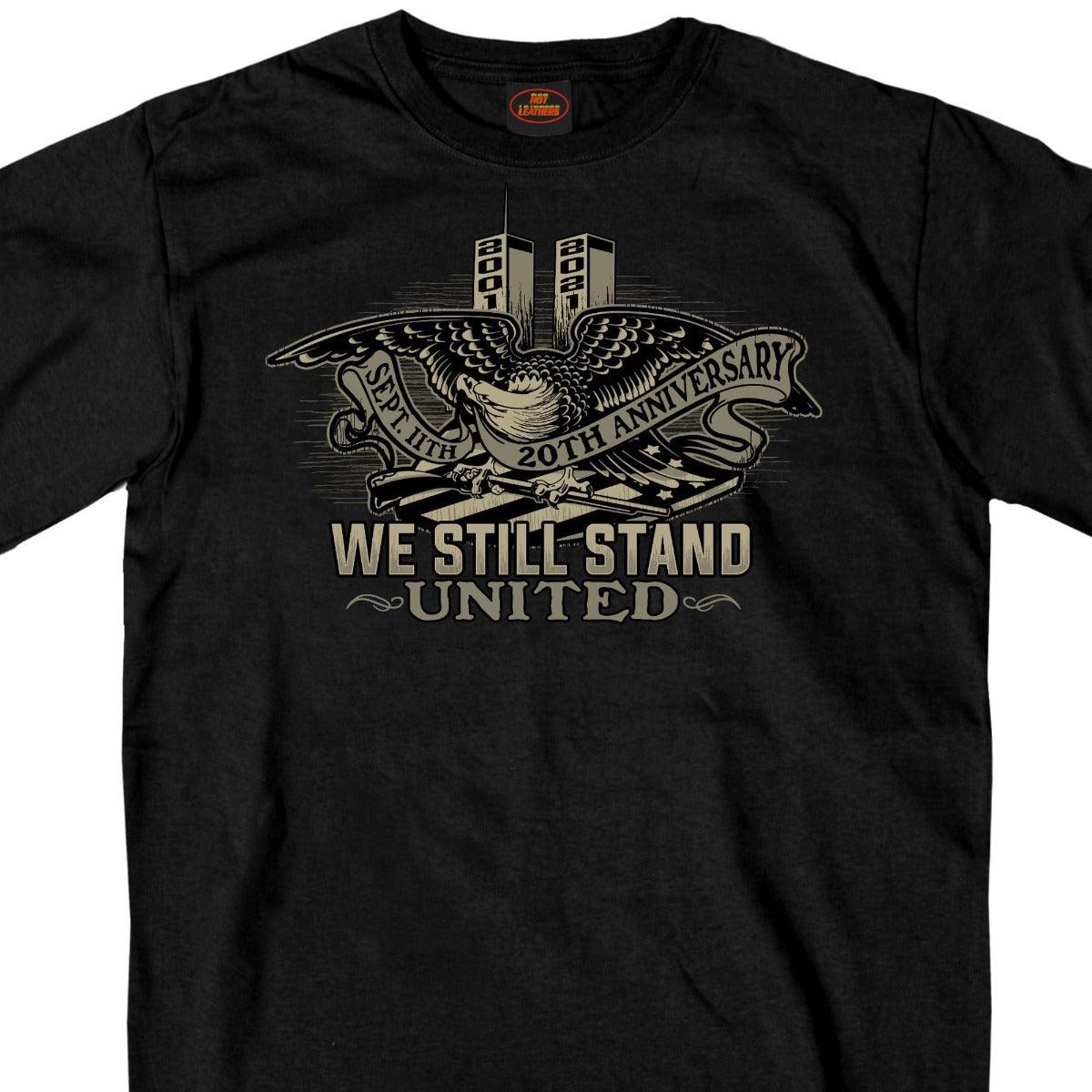 Hot Leathers Men's 9-11 United We Stand Eagle T-Shirt - American Legend Rider