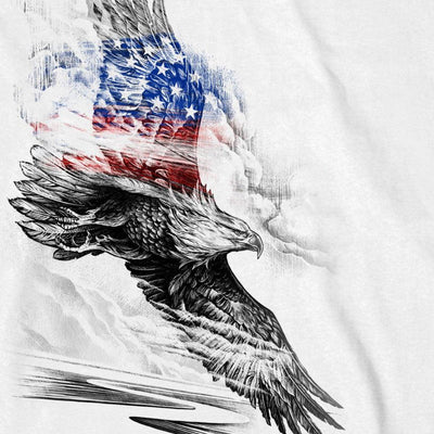 Hot Leathers Men's Long Sleeve Pencil Eagle Patriotic - American Legend Rider