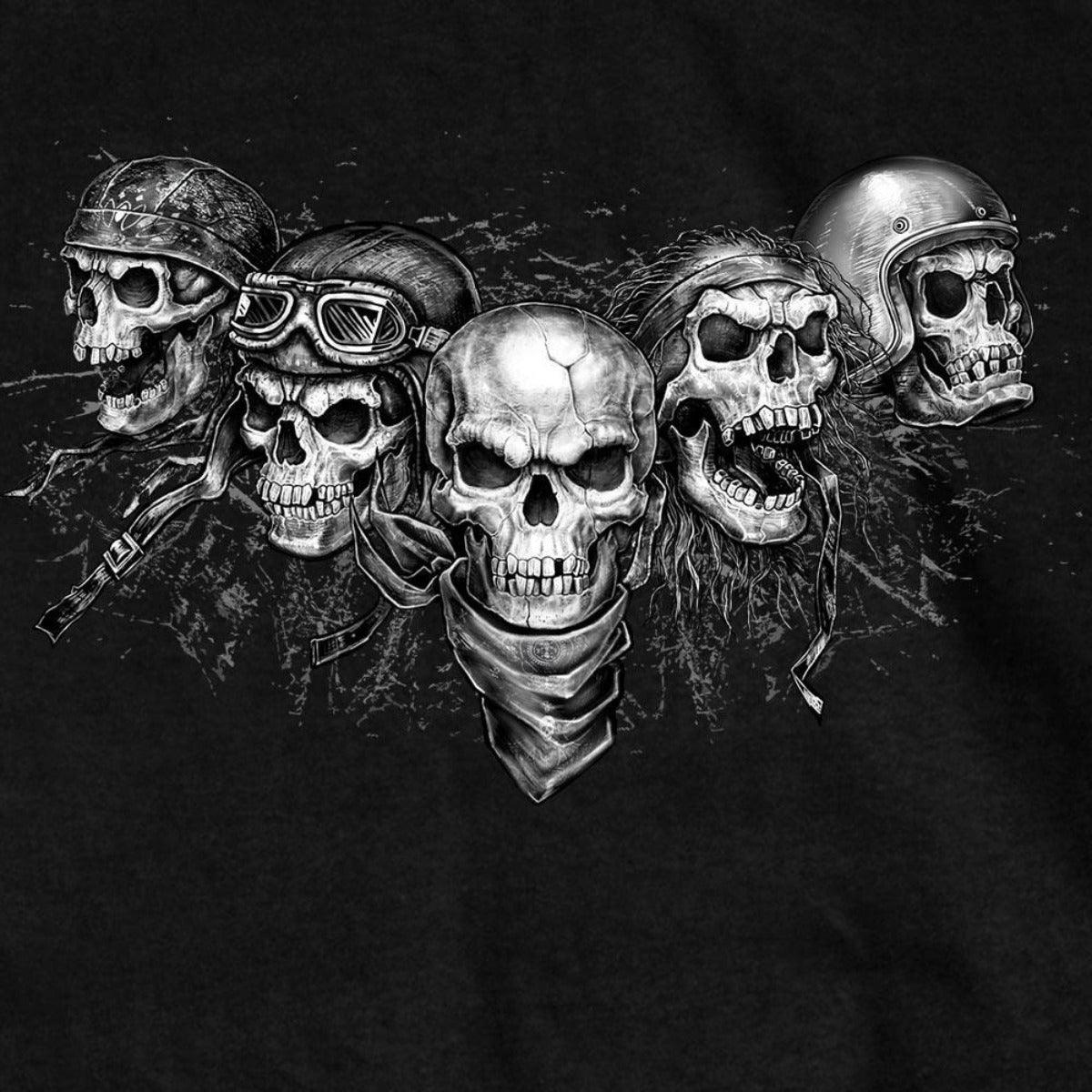 Hot Leathers Men's Five Skull Sleeveless Shooter - American Legend Rider