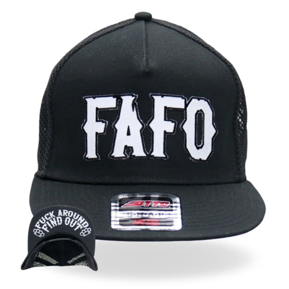 Hot Leathers FAFO Snapback Hat with Under Bill Print