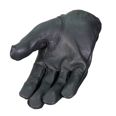 Hot Leathers Black Unlined Deerskin Leather Gloves - American Legend Rider