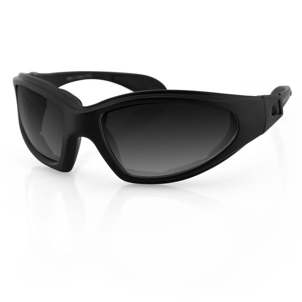 Bobster GXR Anti-Fog RX Ready Sunglasses, Polycarbonate, Unisex, Medium, Matte Black Frame, Smoke, Smoke Cyan Mirror, Clear, Amber Lenses