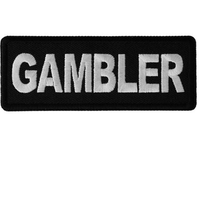 Daniel Smart Gambler Iron on Patch, 4 x 1.5 inches - American Legend Rider