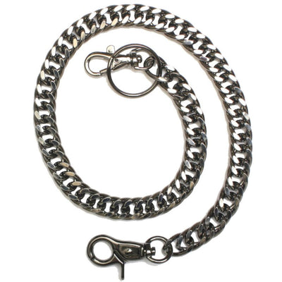 Wallet Keychain String, Stainless Steel, Unisex, 15 in, Silver