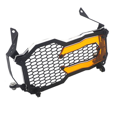 Motorcycle Headlight Protector Grille Guard for BMW, Black/Orange