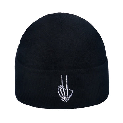 Stay warm during cold winter days with this Unisex Embroidered Beanie Hat. Made from high-quality materials, it features the Unisex Embroidered Beanie Hat design with a white logo on it.