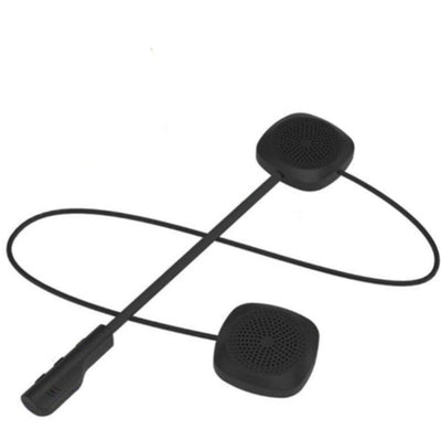 A pair of black Moto Helmet Bluetooth Wireless Headset with a cord attached to them.
