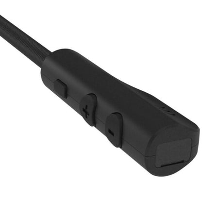 A Moto Helmet Bluetooth Wireless Headset with a black cord and a plug attached to it.