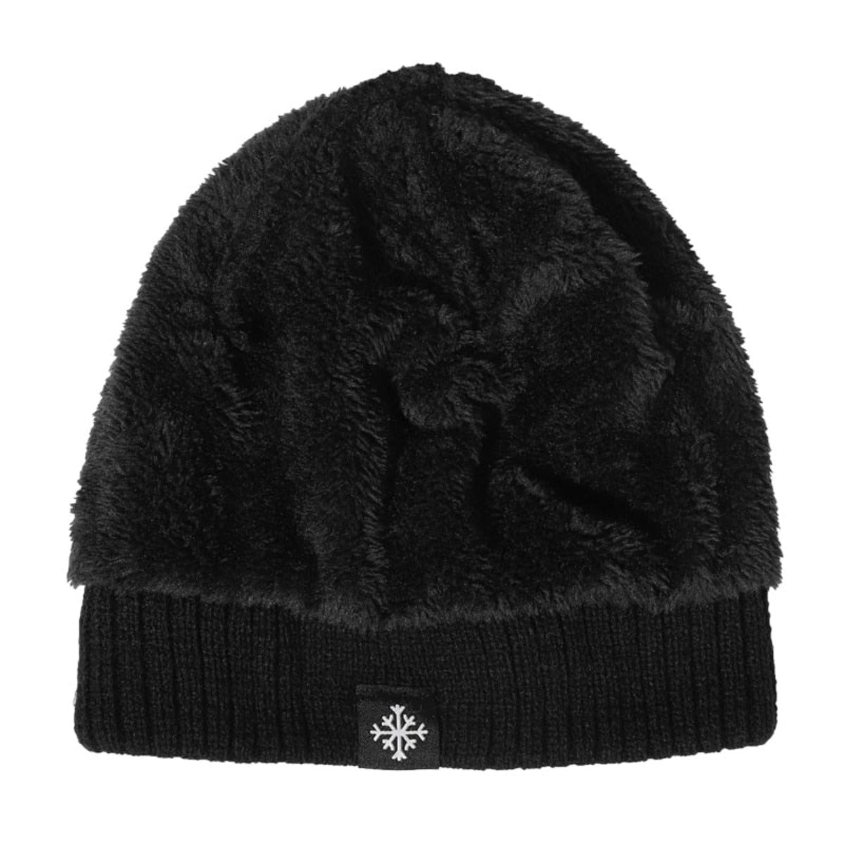 A soft and warm Knitted Winter Beanie Hat on a white background.