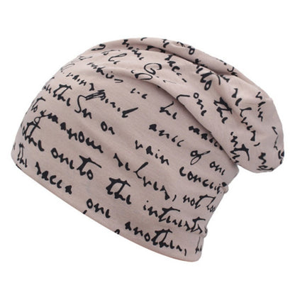 A Fashionable Printed Beanie Hat.