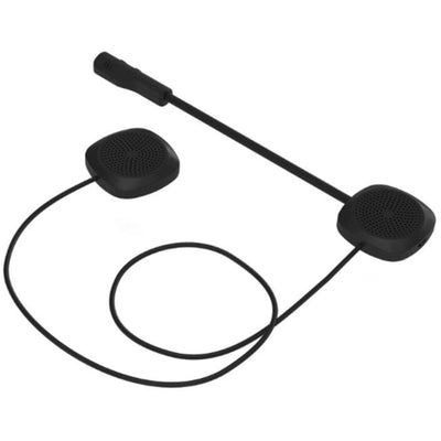 A Moto Helmet Bluetooth Wireless Headset with a microphone attached to it.