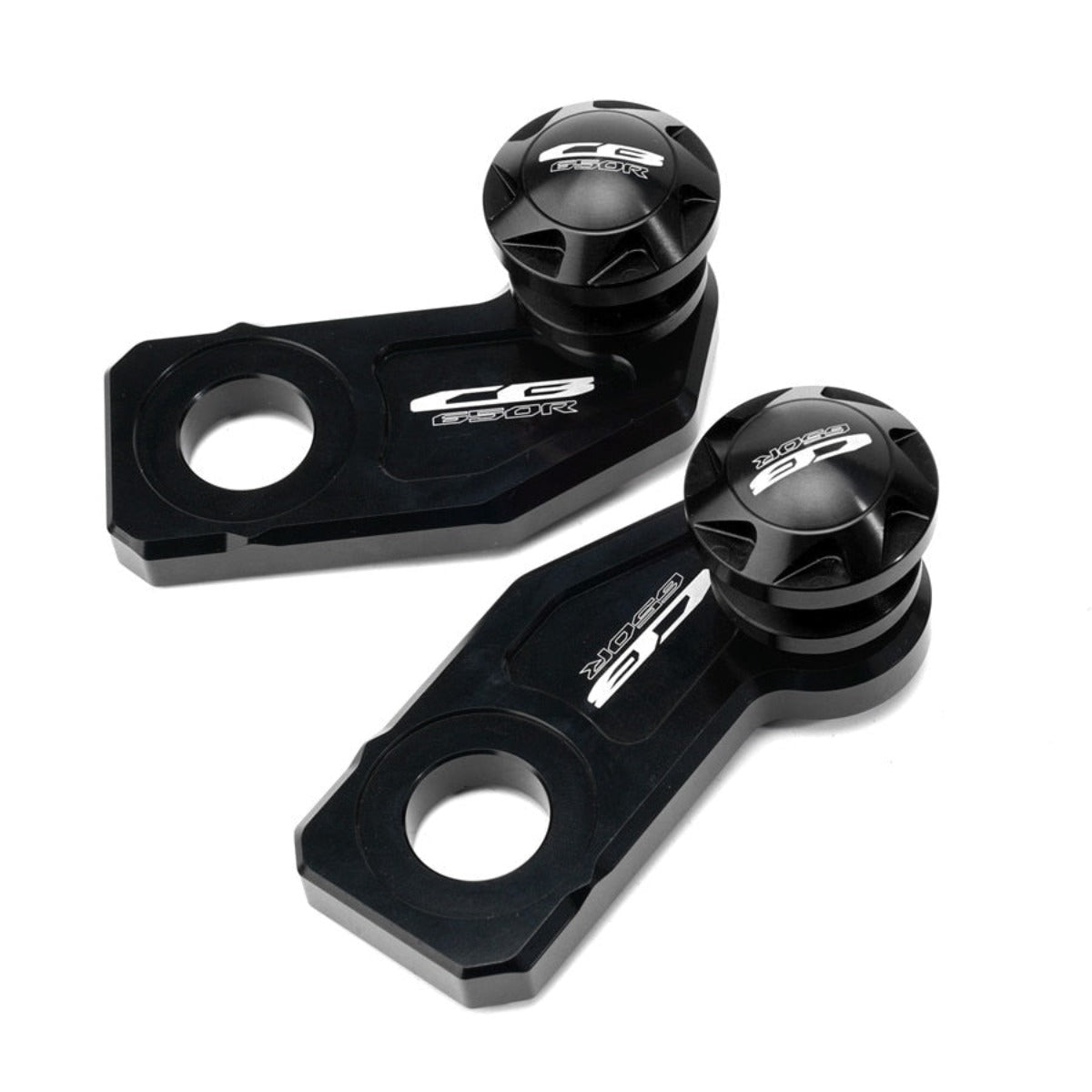 Motorcycle Chain Adjustment Block Frame Swingarm Spools Sliders for Honda CB/CBR 650R/F - Black