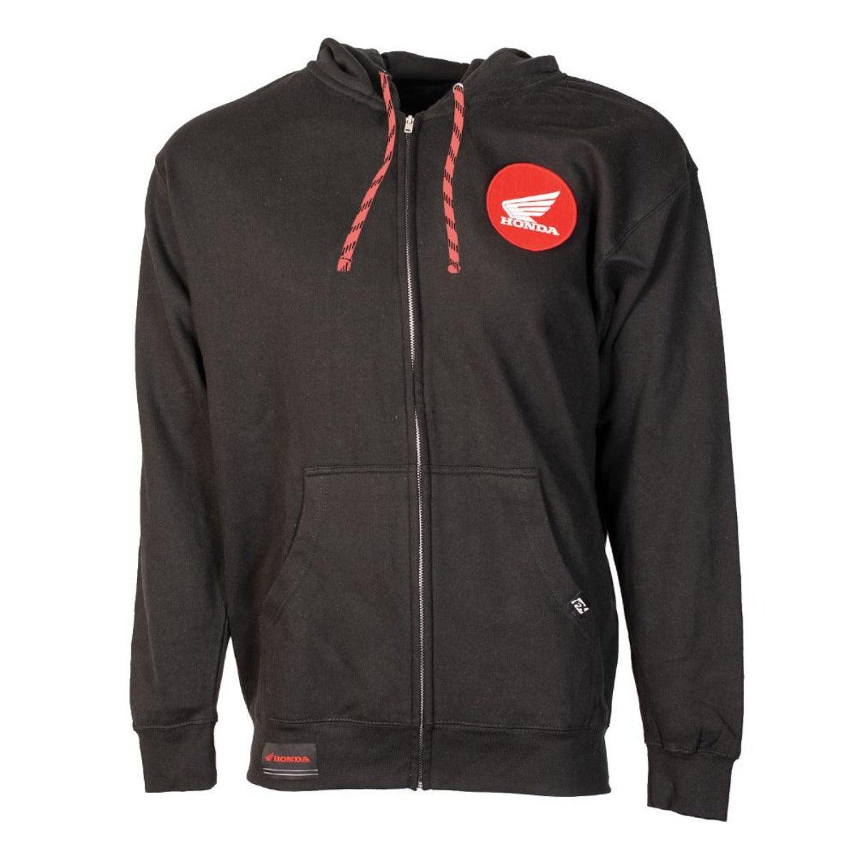 Factory Effex Honda Badge Zip-up Hoodie, Black - American Legend Rider