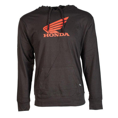 Factory Effex Men's Honda Wing Lightweight Pullover Hoodie, Black - American Legend Rider