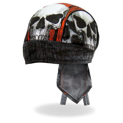 Hot Leathers Headwrap Jumbo Skull - American Legend Rider