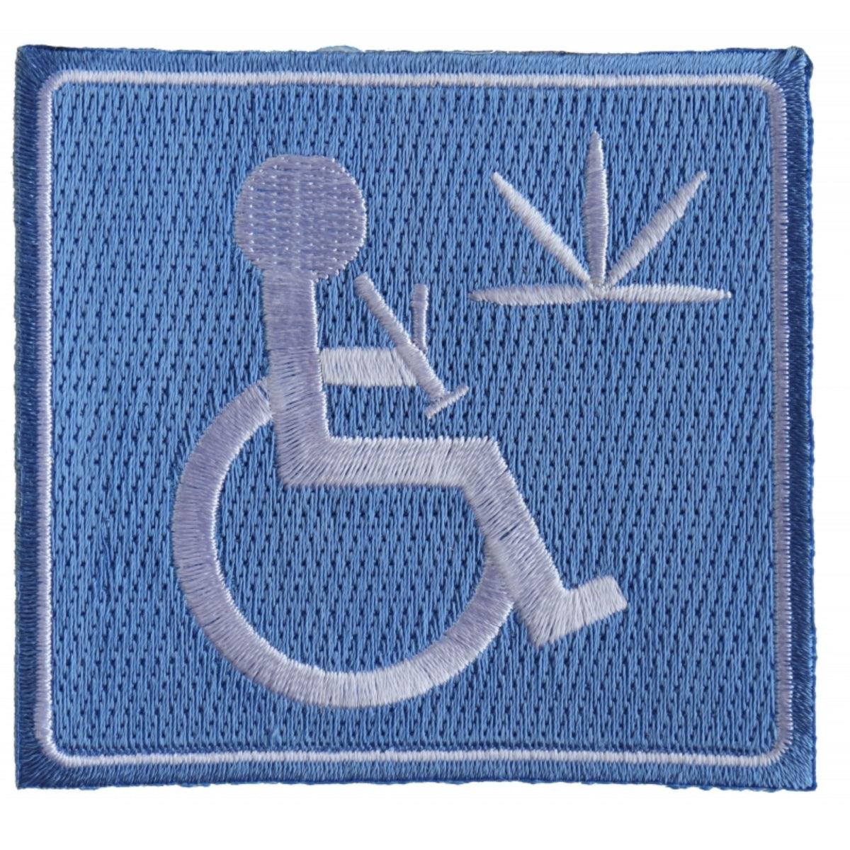 Daniel Smart Handicap Stoner With Bong Embroidered Patch, 3 x 3 inches - American Legend Rider