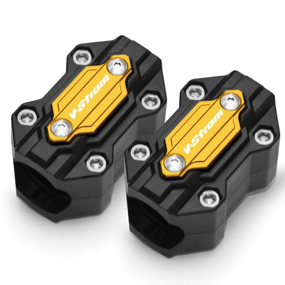 Motorcycle Accessories Engine Guard Bumper Protection Decorative Block For Suzuki, Black/Gold