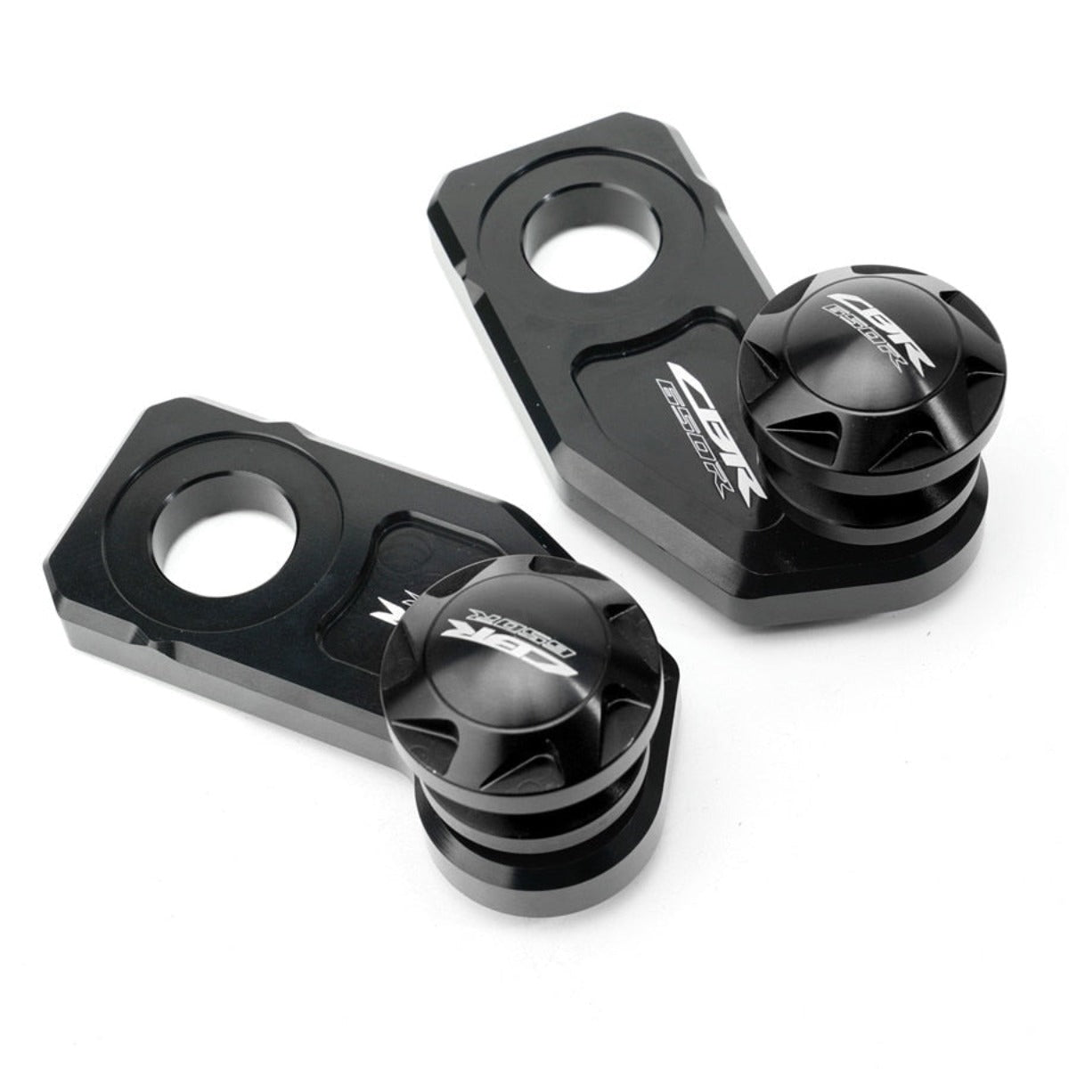 Motorcycle Chain Adjustment Block Frame Swingarm Spools Sliders for Honda CB/CBR 650R/F - Black