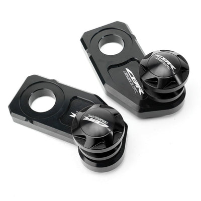 Motorcycle Chain Adjustment Block Frame Swingarm Spools Sliders for Honda CB/CBR 650R/F - Black