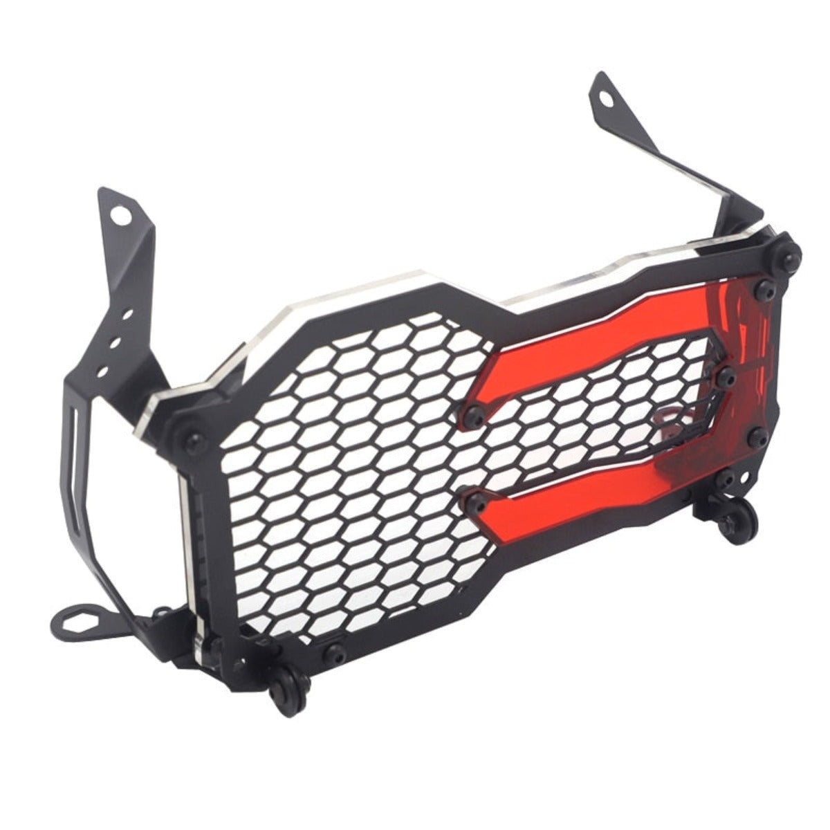 Motorcycle Headlight Protector Grille Guard for BMW, Black/Red