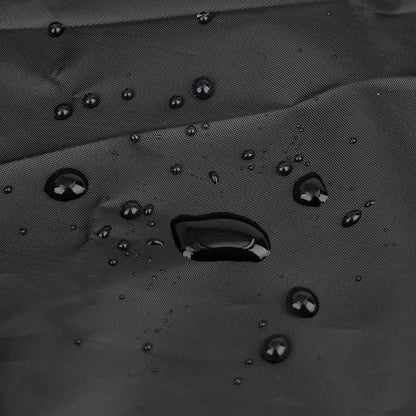Water droplets on the polished 210T polyester fabric showcase the durability of the Waterproof Motorcycle Half Cover, crafted for superior motorcycle protection.