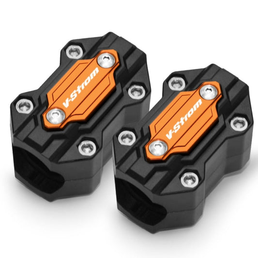 Motorcycle Accessories Engine Guard Bumper Protection Decorative Block For Suzuki, Black/Orange