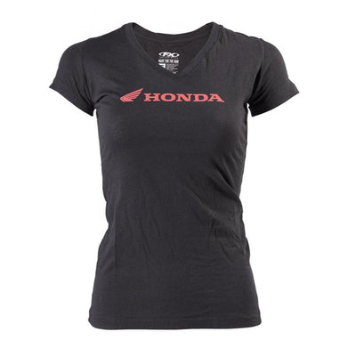 Factory Effex Women's Honda Horizontal T-Shirt, Black - American Legend Rider