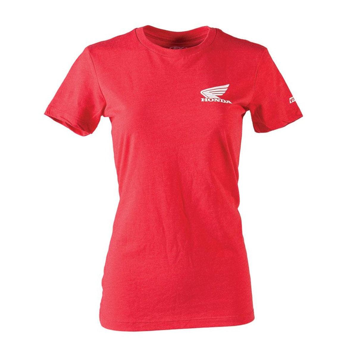 Factory Effex Women's Honda Icon T-Shirt, Heather Red - American Legend Rider