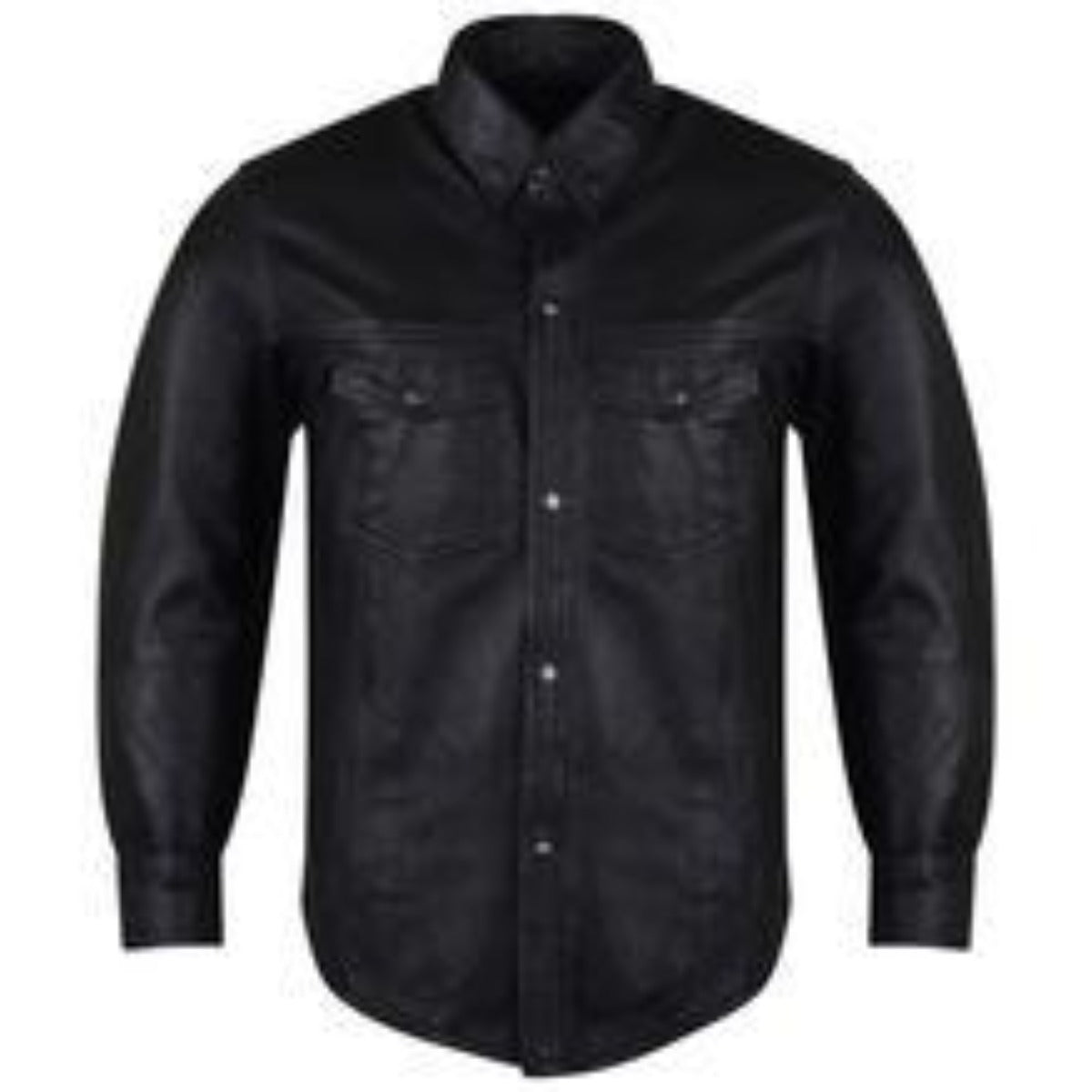 Vance Leather High Mileage Men's Black Naked Cowhide Leather Shirt