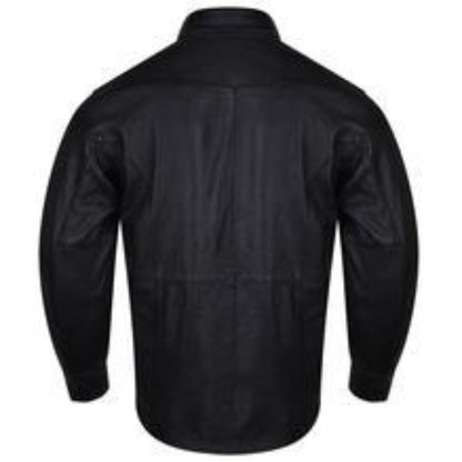 Vance Leather High Mileage Men's Black Naked Cowhide Leather Shirt
