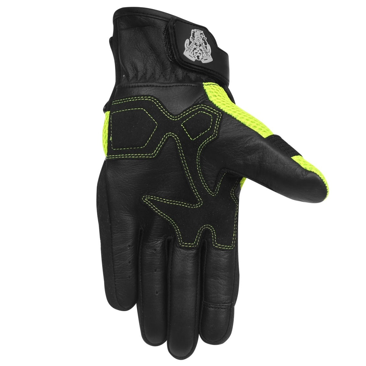 Vance Leather Airflow II Mesh/Textile Motorcycle Gloves, Hi-Vis