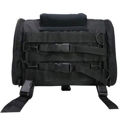 Vance Leather Medium Textile Trunk Bag with Skull Design