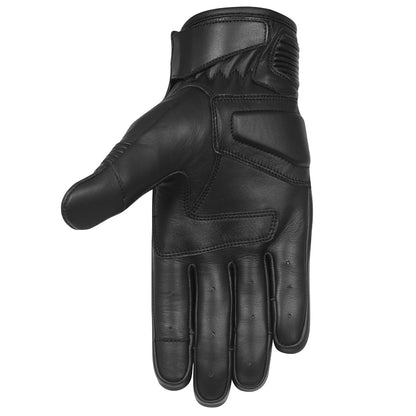 Vance Leather Men's Premium Mid-Length Leather Motorcycle Gloves