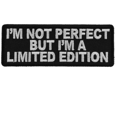 Daniel Smart I'm Not Perfect But I'm A Limited Edition Embroidered Iron on Patch, 4 x 1.5 inches - American Legend Rider