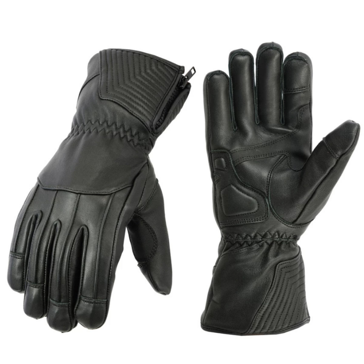 Daniel Smart Men's Insulated Driving Leather Gloves, XS - 3XL, Black - American Legend Rider