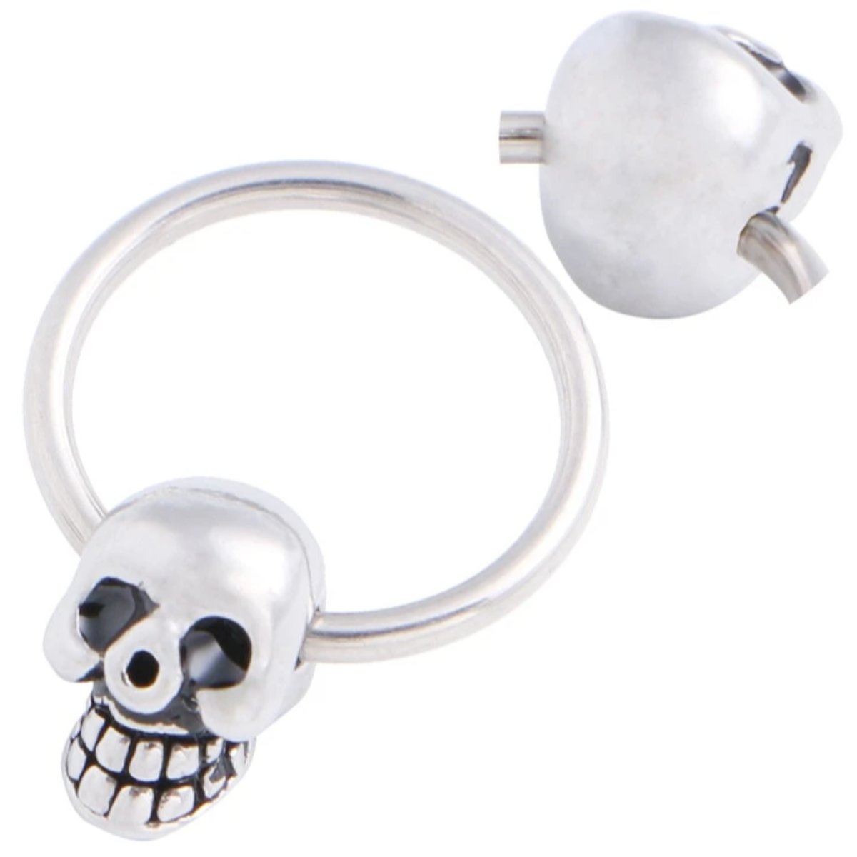 Skull Head Hoop Earrings