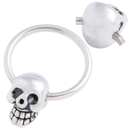 Skull Head Hoop Earrings