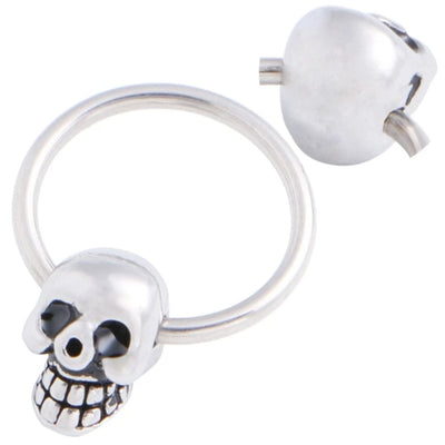 Skull Head Hoop Earrings