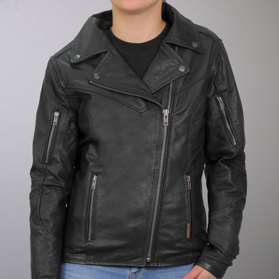 Hot Leathers Women's Lightweight Leather Biker Jacket