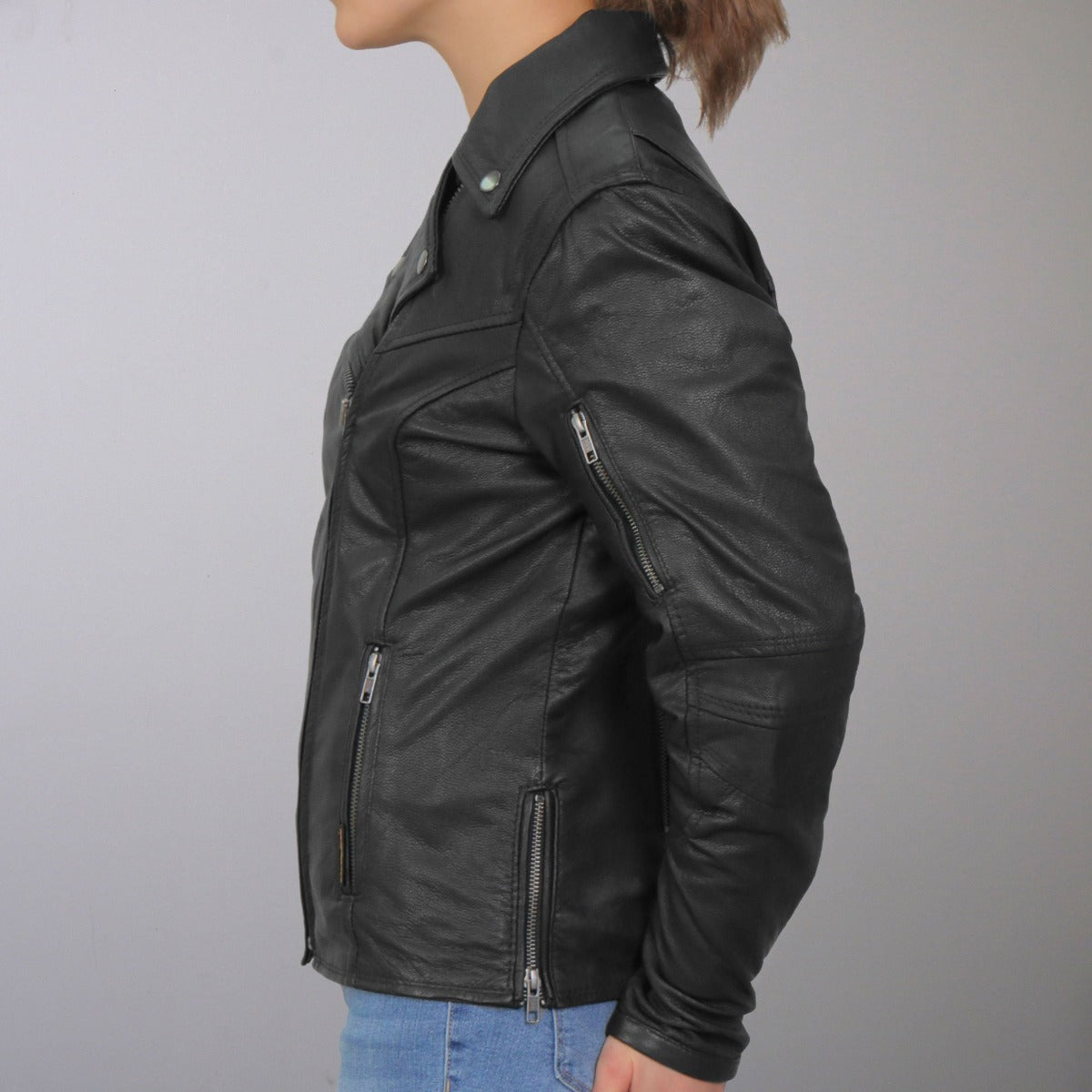 Hot Leathers Women's Lightweight Leather Biker Jacket
