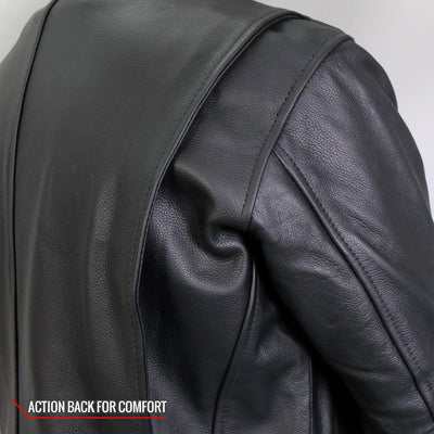 Hot Leathers Jacket Men's Side Zippers Carry Conceal - American Legend Rider