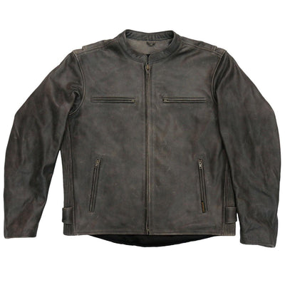 Hot Leathers Men's Brown Leather Jacket With Concealed Carry Pockets - American Legend Rider