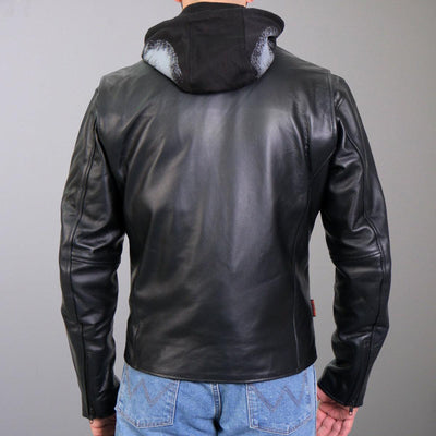 Hot Leather Skull And Bones Armored Leather Jacket With Flannel Lining - American Legend Rider