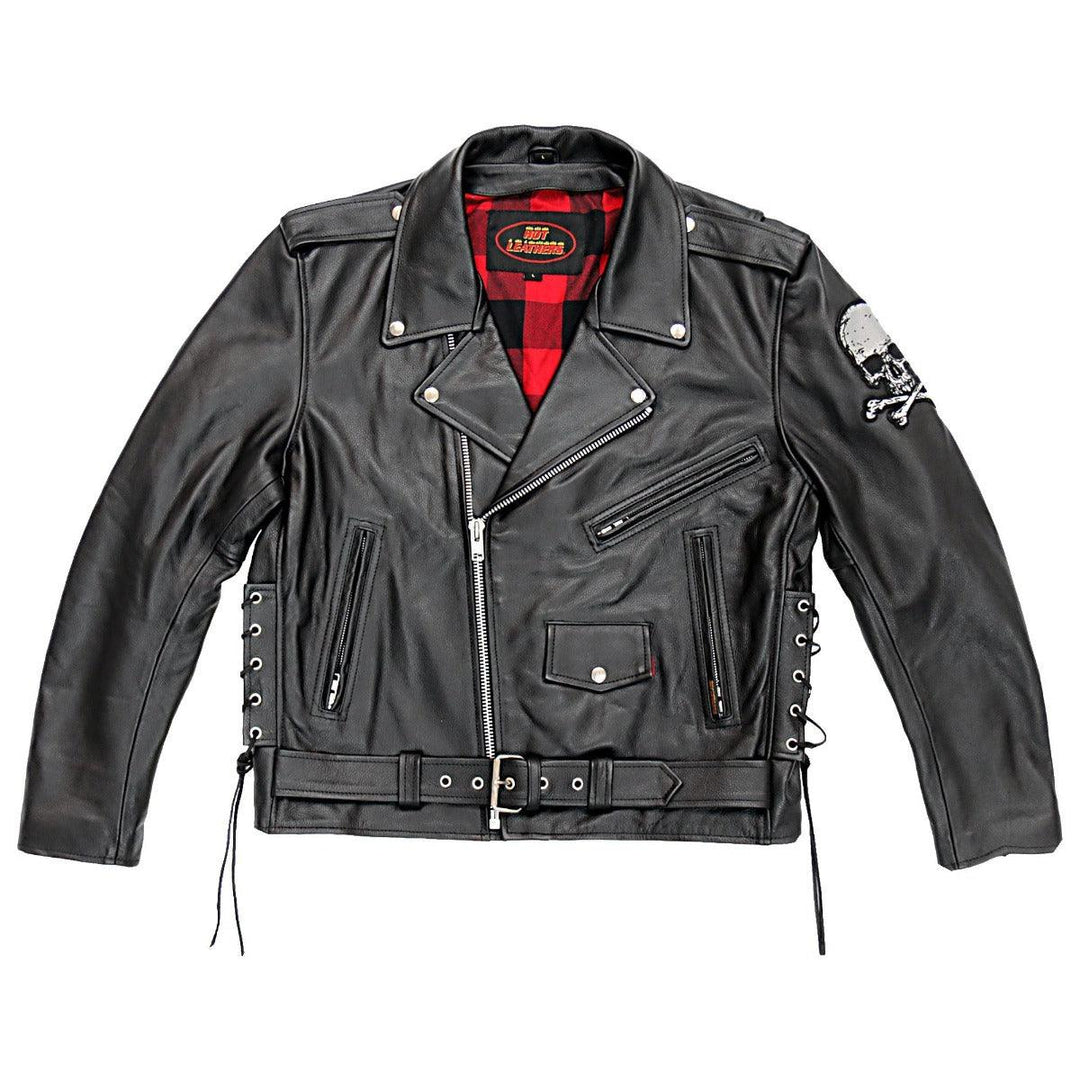 Hot Leathers Men's Skull And Crossbones Motorcycle Leather Hot Leathers Men's Skull And Crossbones Motorcycle Leather